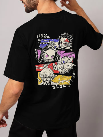DEMON SLAYER - TANJIRO, ZENITSU, INOSUKE , NEZUKO  OVERSIZED