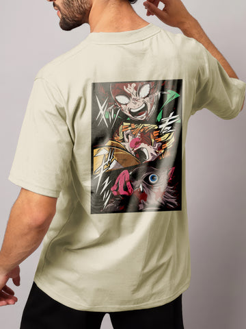 Demon Slayer : Tanjiro, Zenitsu and Inosuke - MEN OVERSIZED TSHIRT