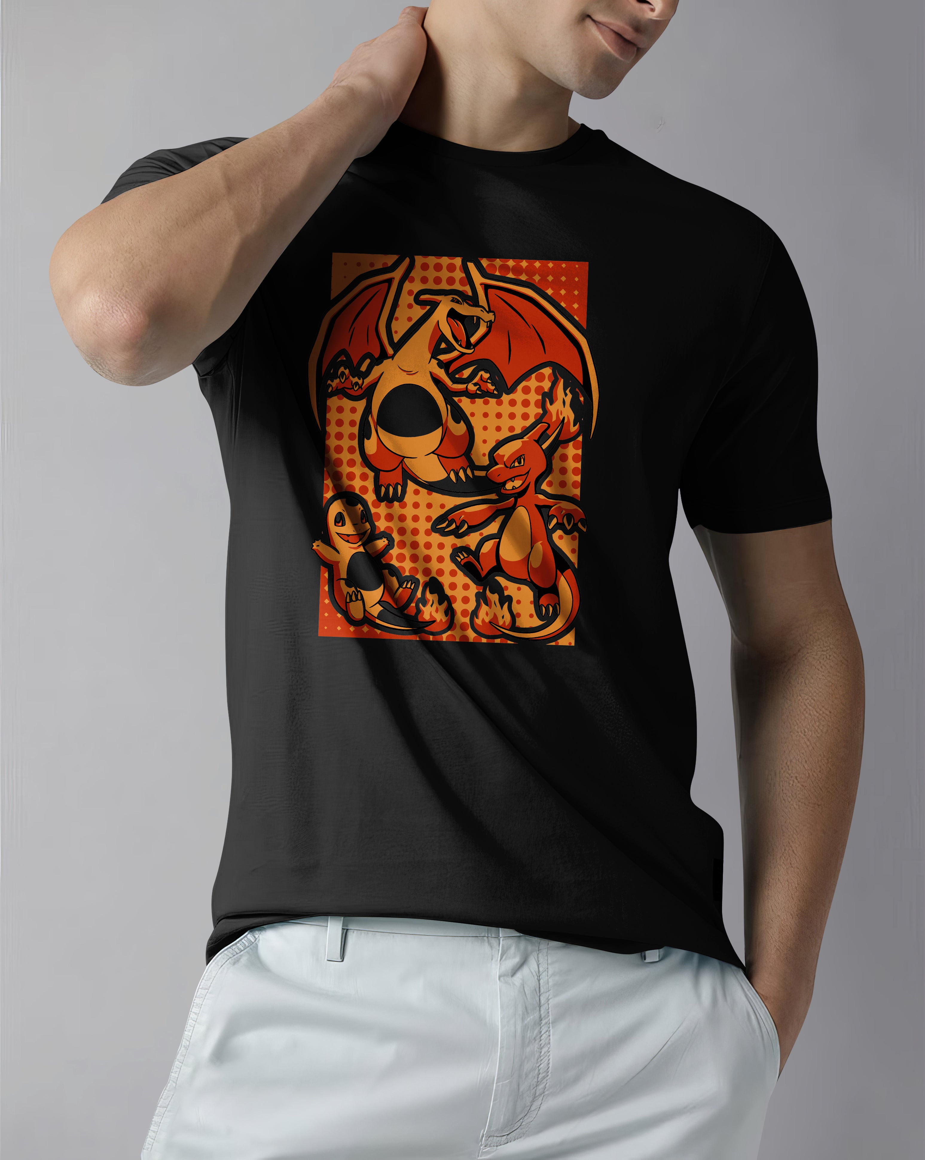 POKEMON - FIRE TYPE - MEN'S REGULAR TSHIRT