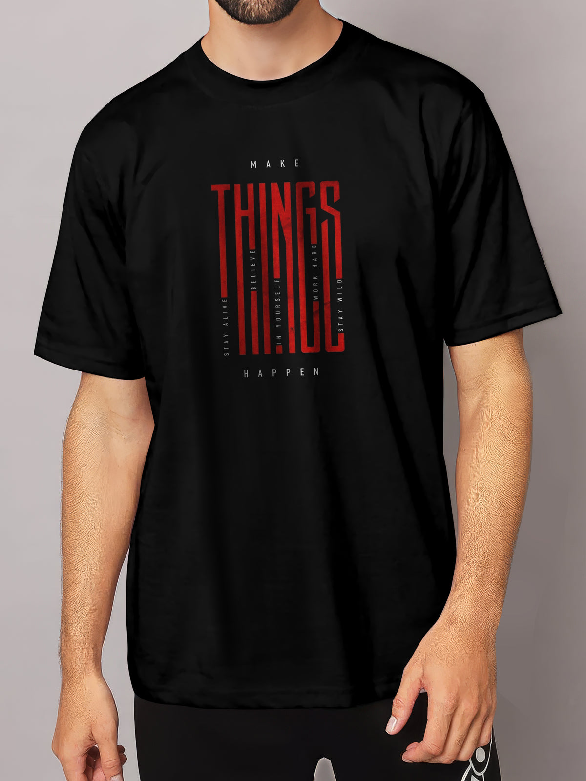 MAKE THINGS HAPPEN - MEN'S OVERSIZED TSHIRT