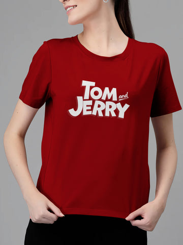 RED TOM & JERRY  - WOMEN'S TSHIRT