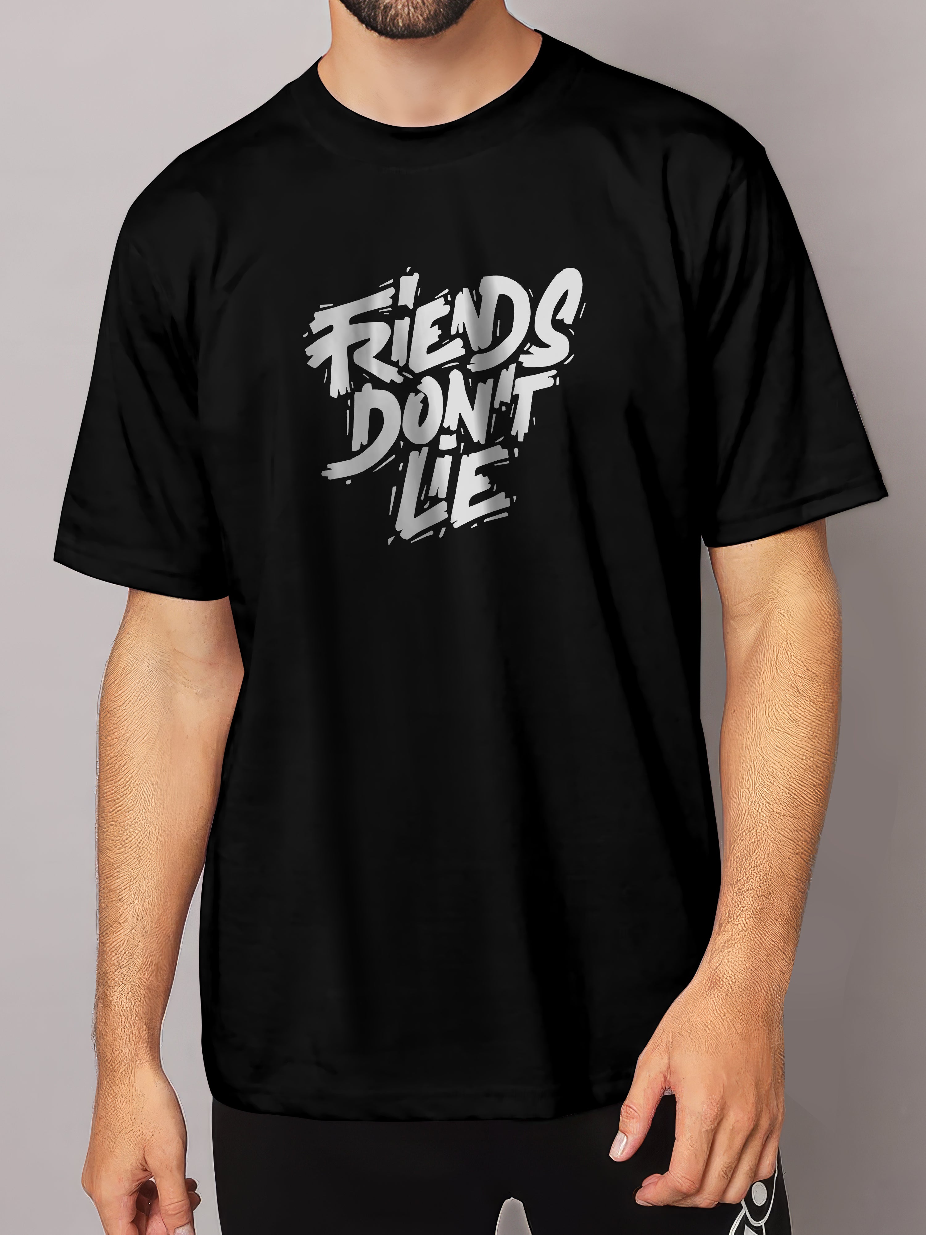 FRIENDS DON'T LIE - MEN'S OVERSIZED TSHIRT