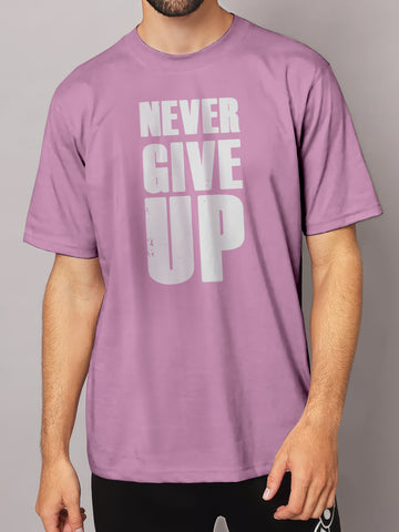 NEVER GIVE UP - MEN'S OVERSIZED TSHIRT