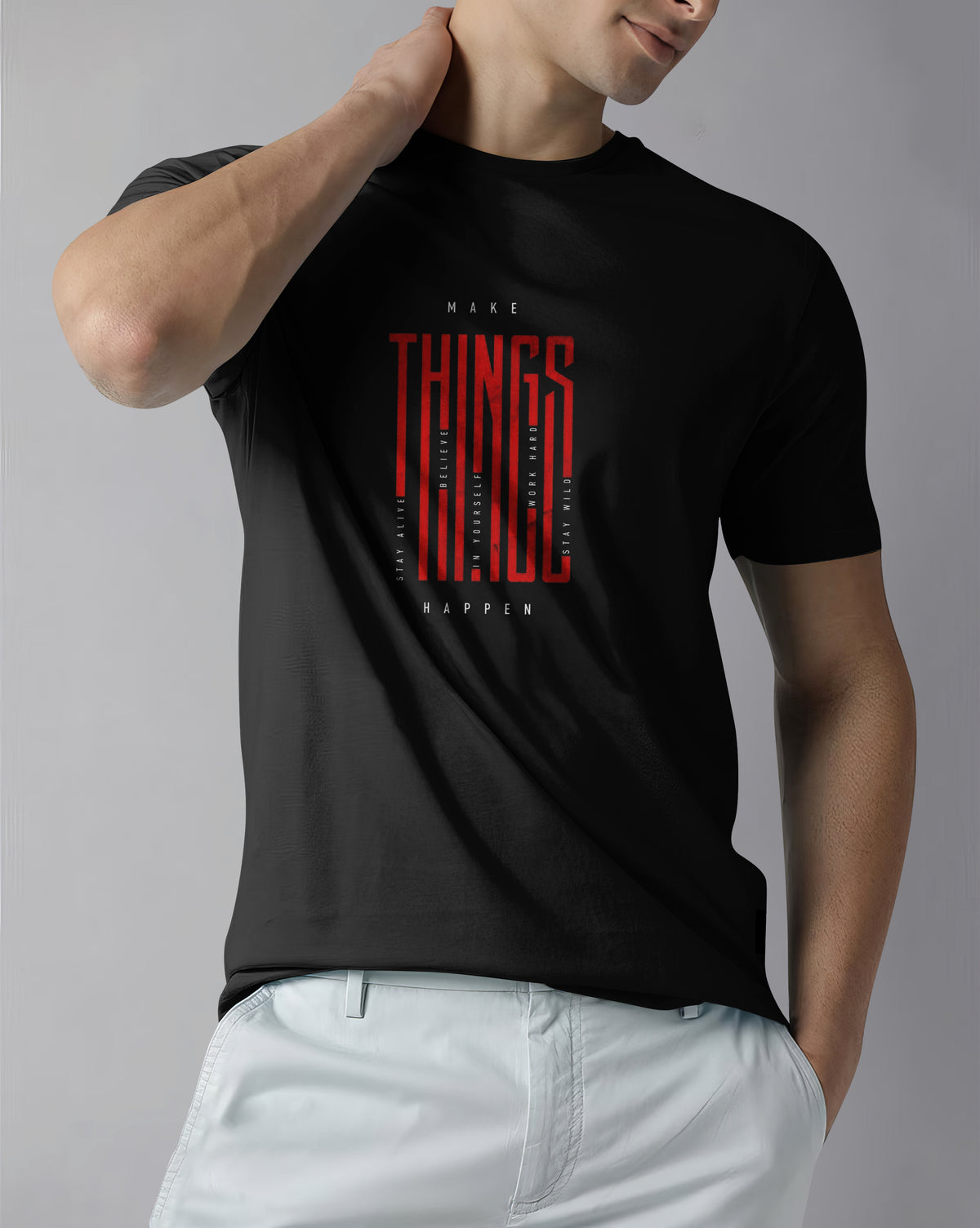 SHIT THINGS HAPPEN - MEN'S REGULAR TSHIRT